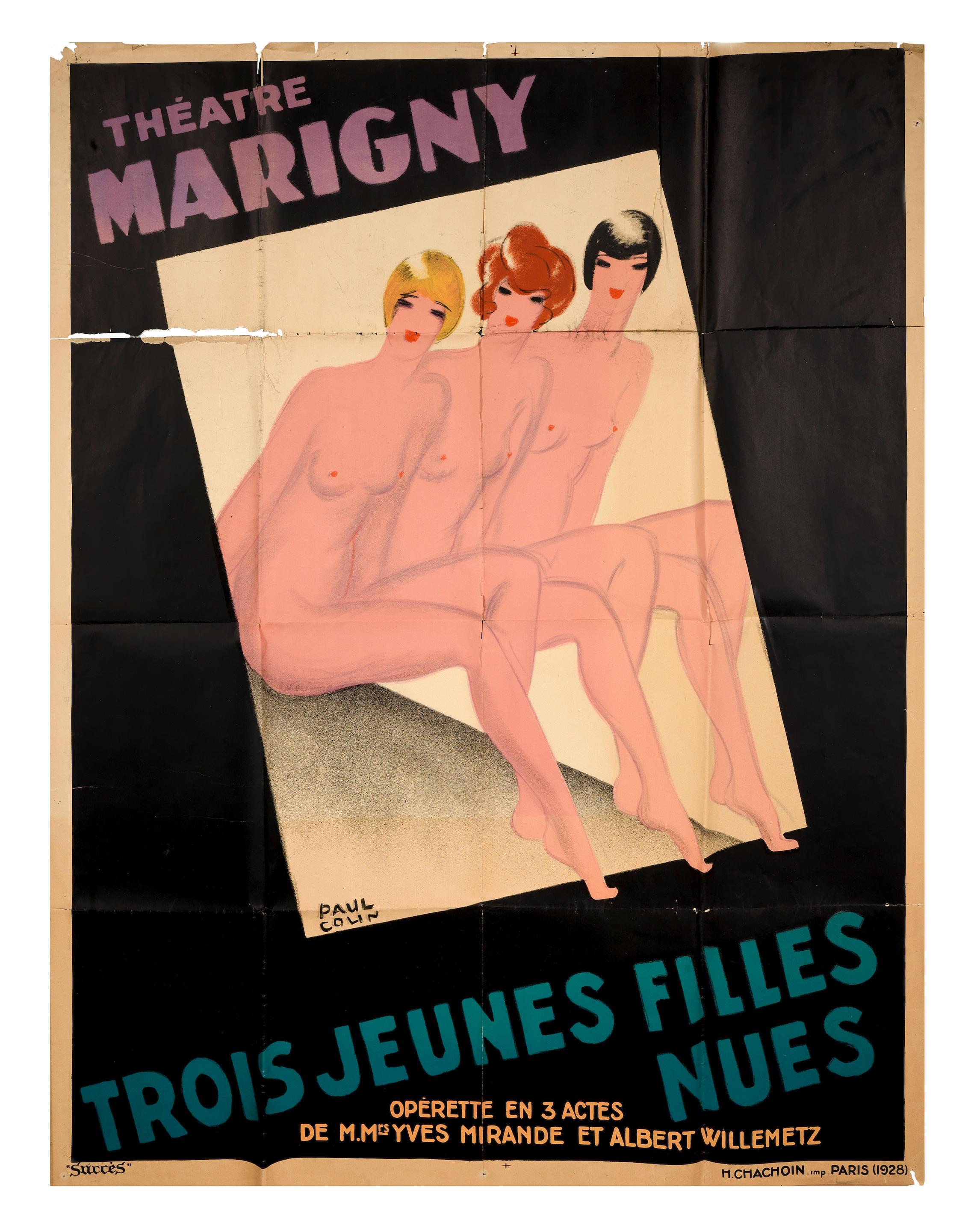 Theatre Marigny. Trois Jeunes Filles Nues by Paul Colin | Art.Salon