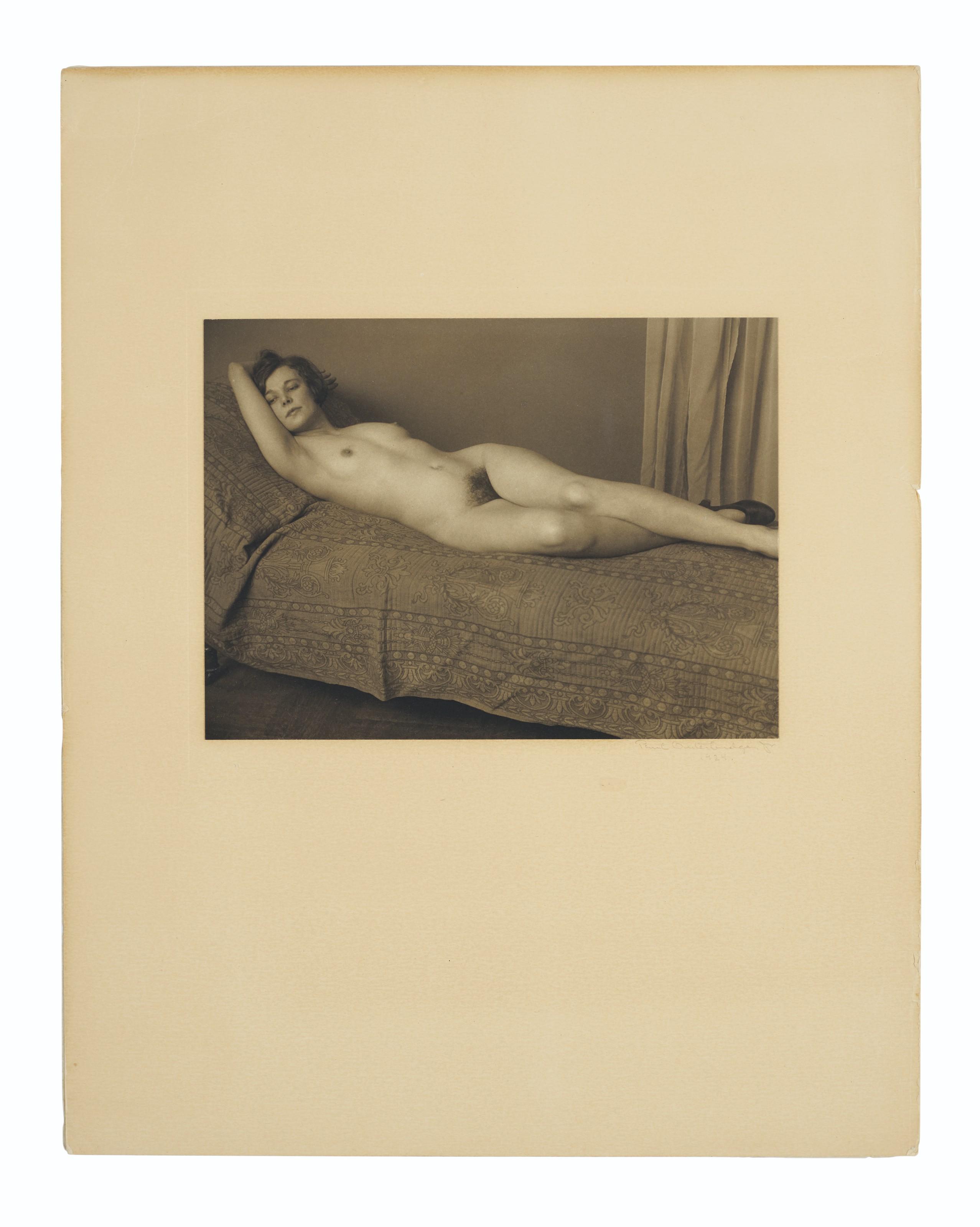 Paula Nude on Bed, 1924 by Paul Outerbridge Jr. | Art.Salon