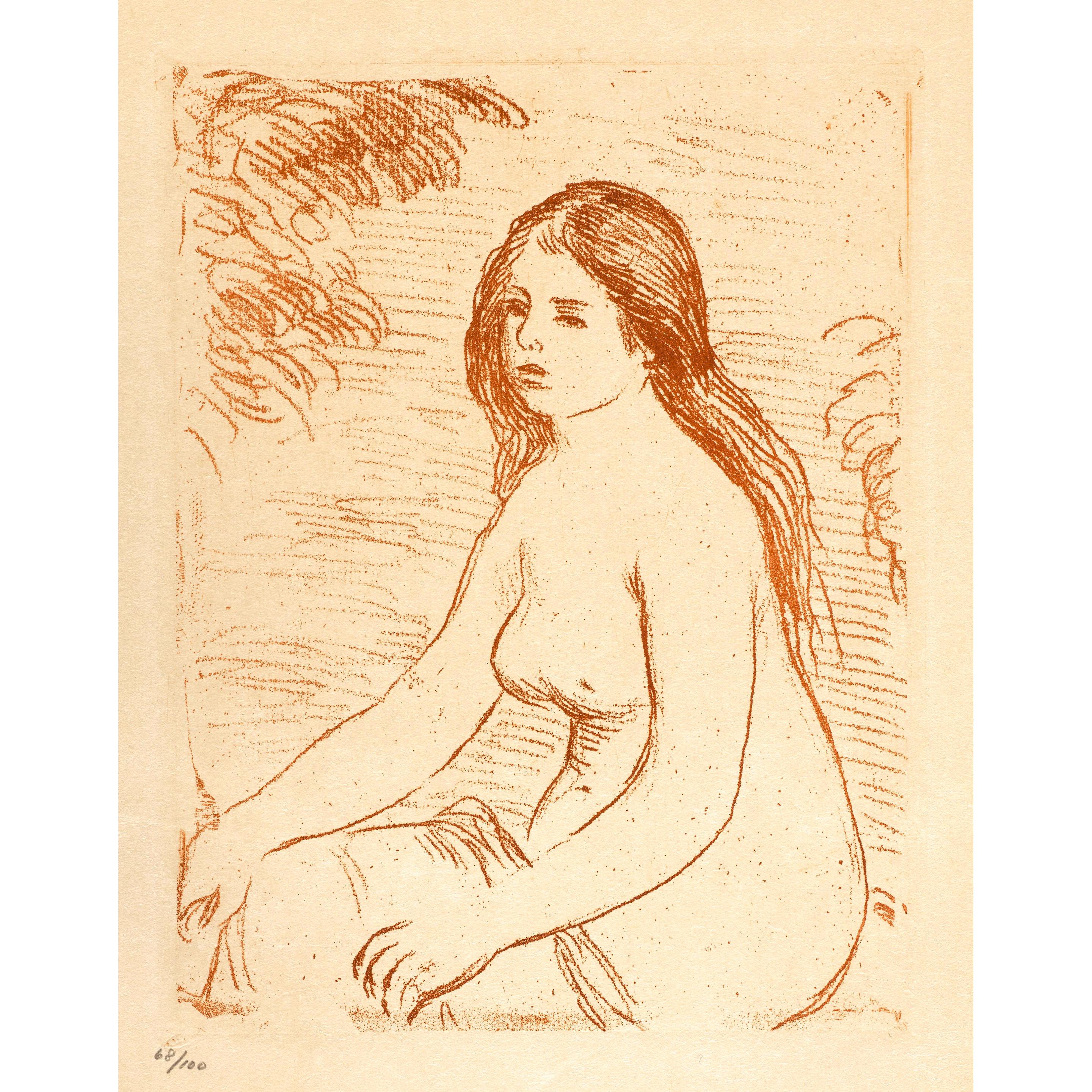 Femme nue assise (Seated Female Nude) by Pierre-Auguste Renoir | Art.Salon