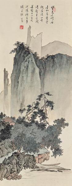 Temple Amid Mountains by Pu Ru | Art.Salon