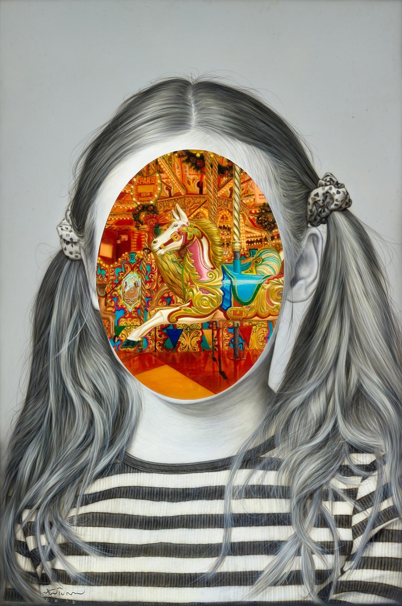 Untitled Girl with Merry Go Round by Ronald Ventura Art.Salon