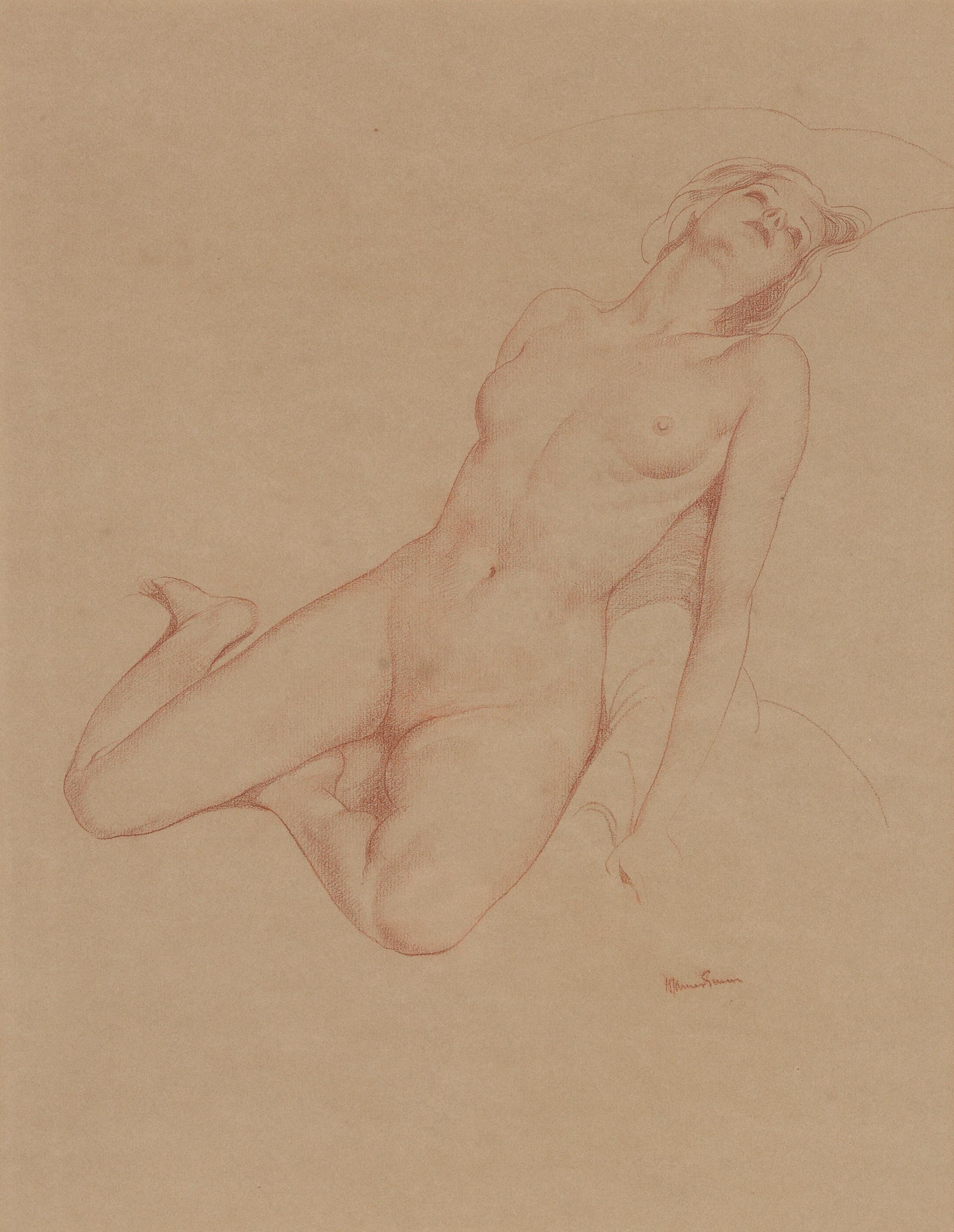 Reclining Nude by Sir Herbert James Gunn RA PRP RSW | Art.Salon