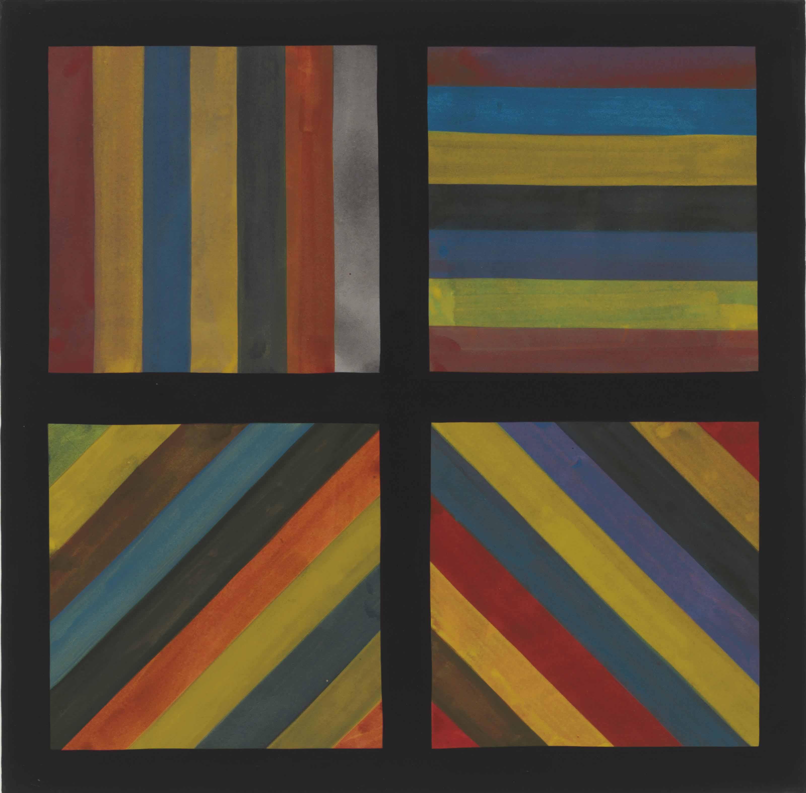 Bands Of Color In Four Directions by Sol Lewitt Art.Salon