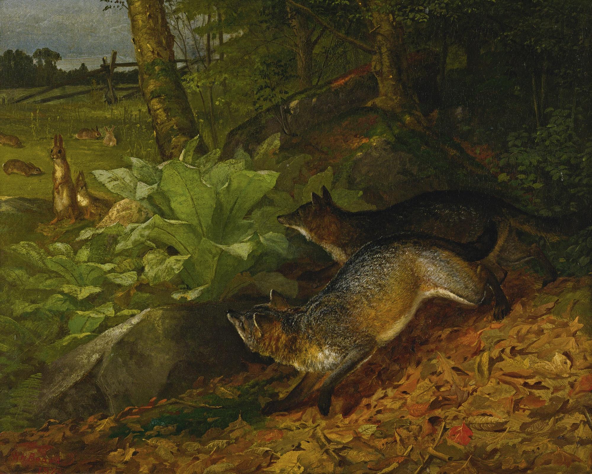 Foxes And Rabbits by William Holbrook Beard | Art.Salon