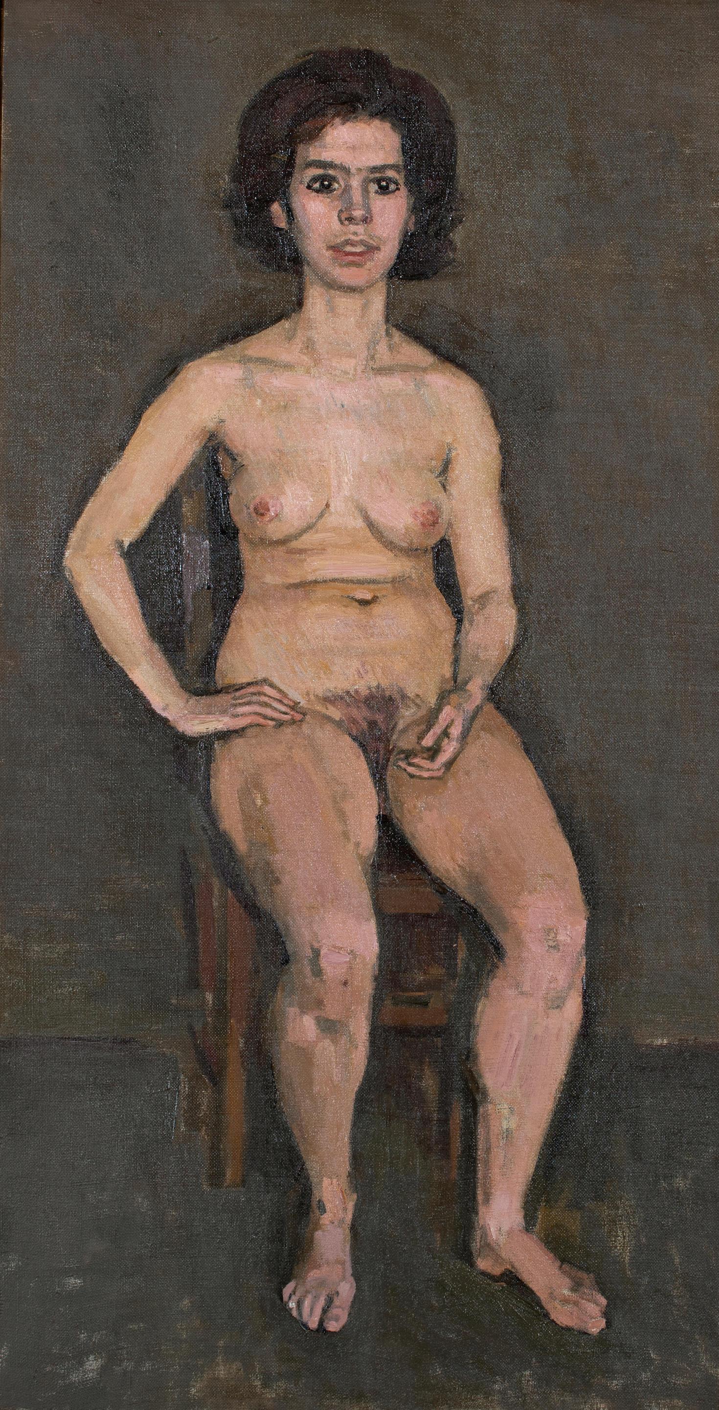 Femme nue assise by Yiannis Moralis | Art.Salon