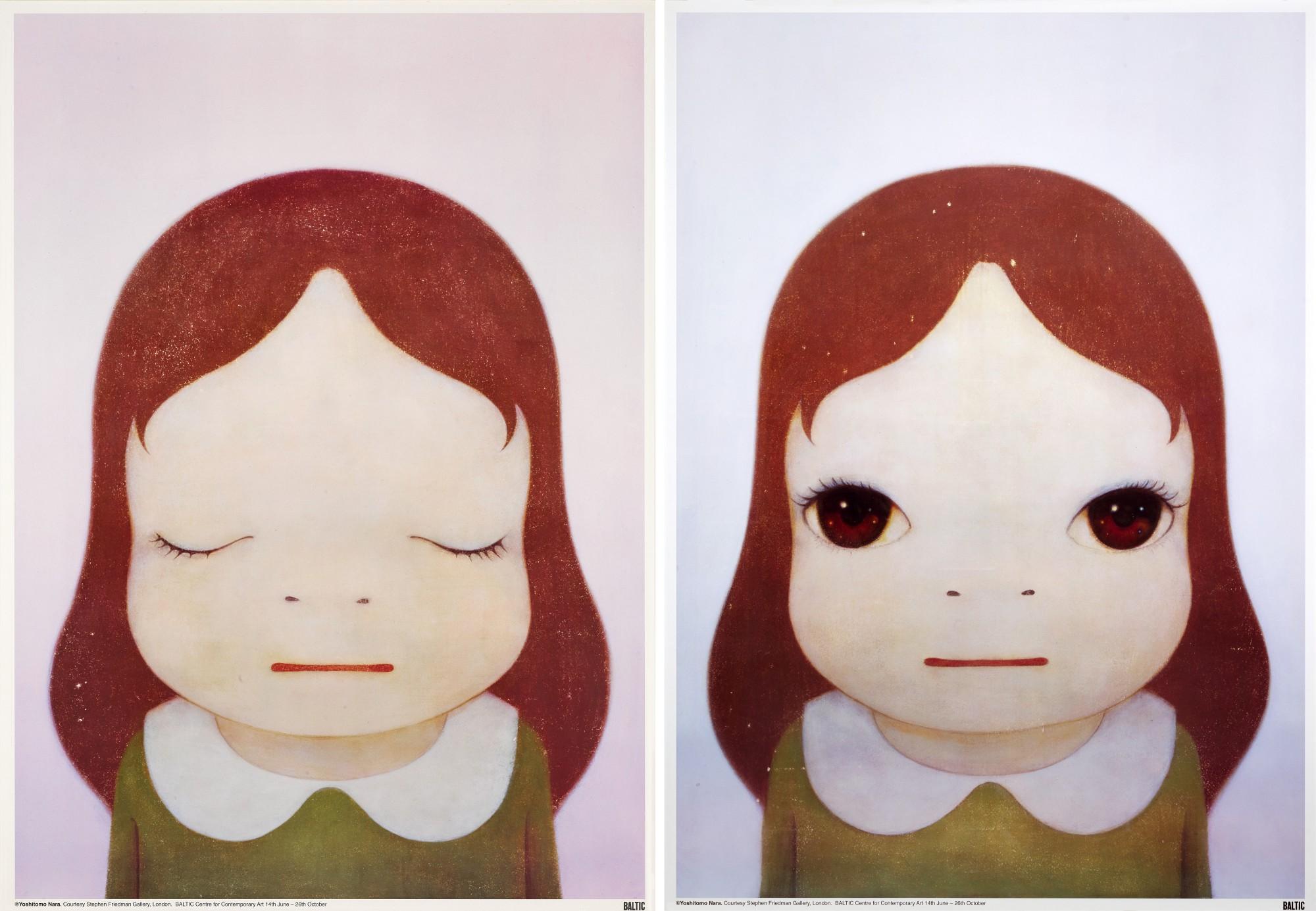 Cosmic Girl: Eyes Closed; and Eyes Opened by Yoshitomo Nara | Art.Salon